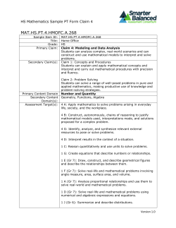 MAT.HS.PT.4.HMOFC.A.268 HS Mathematics Sample PT Form Claim 4