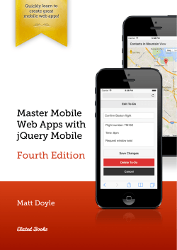 Master Mobile Web Apps with jQuery Mobile Fourth Edition