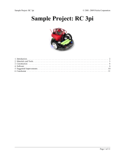 Sample Project: RC 3pi