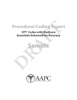 DRAFT Sample Procedural Coding Expert CPT