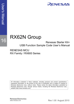 RX62N Group 16 User’ s Manual