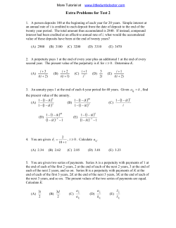 Extra Problems for Test 2