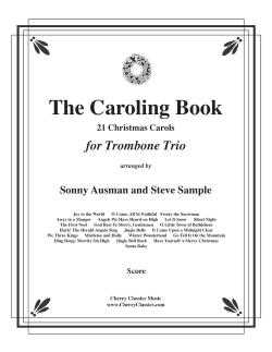 The Caroling Book for Trombone Trio Sonny Ausman and Steve Sample