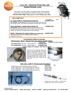 Industrial Probe Kits with Heated Sample Lines Testo 350 -