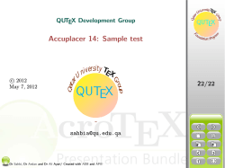 QUTEX Accuplacer 14: Sample test Q at