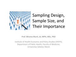 Sampling Design, Sample Size, and Their Importance