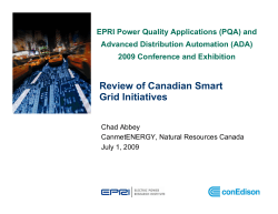 EPRI Power Quality Applications (PQA) and Advanced Distribution Automation (ADA)