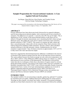 Sample Preparation for Unconventional Analysis: A Case Against Solvent Extraction