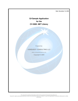 C# Sample Application for the CV-5000 .NET Library