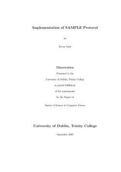 Implementation of SAMPLE Protocol Dissertation