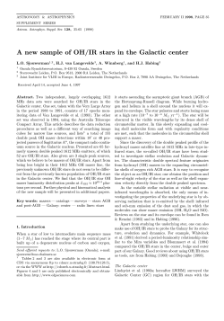 ASTRONOMY &amp; ASTROPHYSICS FEBRUARY II 1998, PAGE 35 SUPPLEMENT SERIES