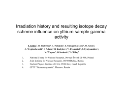 Irradiation history and resulting isotope decay activity