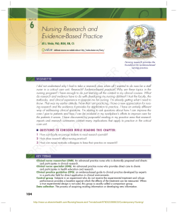 FINAL 6 Nursing Research and Evidence-Based Practice