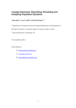 Lineage Grammars: Describing, Simulating and Analyzing Population Dynamics