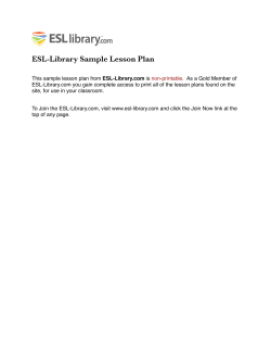 ESL-Library Sample Lesson Plan