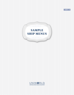 SAMPLE SHIP MENUS next
