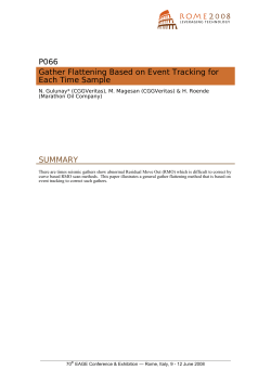 P066 Gather Flattening Based on Event Tracking for Each Time Sample SUMMARY
