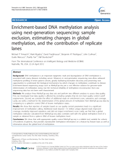 Enrichment-based DNA methylation analysis using next-generation sequencing: sample