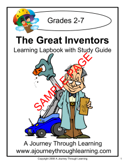 PAGE SAMPLE The Great Inventors Grades 2-7