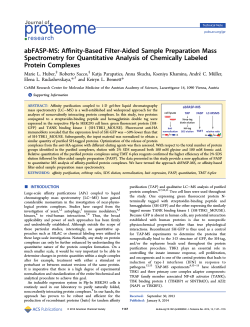 ﬃnity-Based Filter-Aided Sample Preparation Mass abFASP-MS: A