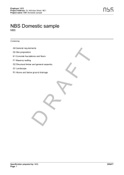 NBS Domestic sample NBS