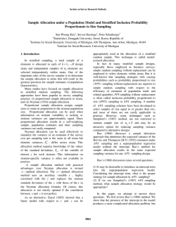 Sample Allocation under a Population Model and Stratified Inclusion Probability