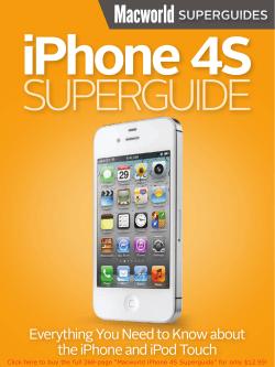 1 iPhone 4S SUPERGUIDE Everything You Need to Know about