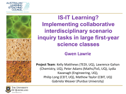 IS-IT Learning? Implementing collaborative interdisciplinary scenario inquiry tasks in large first-year