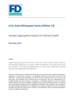 q for Gods Whitepaper Series (Edition 13) December 2013