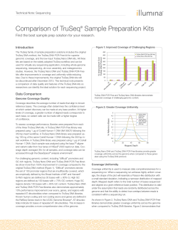 Comparison of TruSeq Sample Preparation Kits Introduction