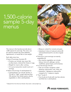 1,500-calorie sample 5-day menus