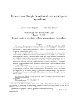 Estimation of Sample Selection Models with Spatial Dependence