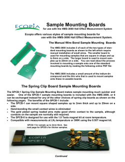 Sample Mounting Boards