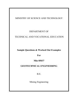 MINISTRY OF SCIENCE AND TECHNOLOGY DEPARTMENT OF TECHNICAL AND VOCATIONAL EDUCATION