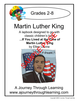 PAGE SAMPLE Martin Luther King Grades 2-8