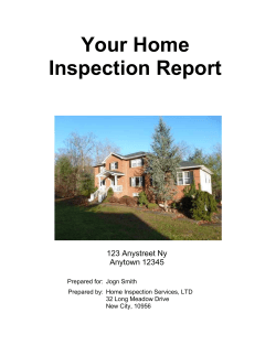 Your Home Inspection Report 123 Anystreet Ny Anytown 12345