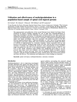 Utilization  and  effectiveness  of methylprednisolone  in