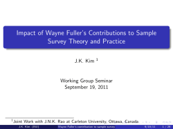 Impact of Wayne Fuller’s Contributions to Sample Survey Theory and Practice