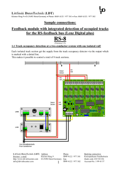 Sample connections: Feedback module with integrated detection of occupied tracks