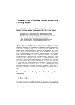 The Importance of Collaborative Groups for the Learning Process
