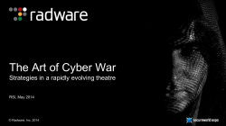 The Art of Cyber War Strategies in a rapidly evolving theatre