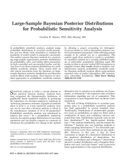 Large-Sample Bayesian Posterior Distributions for Probabilistic Sensitivity Analysis