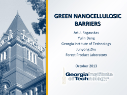 GREEN NANOCELLULOSIC BARRIERS
