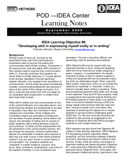 Learning Notes POD —IDEA Center