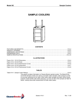SAMPLE COOLERS Model SC Sample Coolers