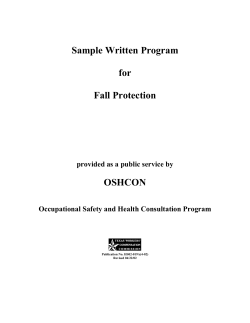 Sample Written Program  for Fall Protection
