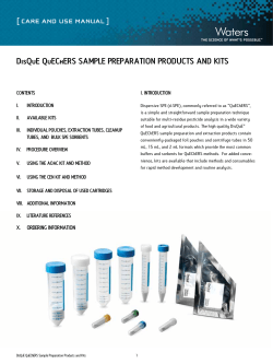 [ Care and Use ManUal ] Contents I. IntroduCtIon