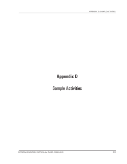 Appendix D Sample Activities 211 APPENDIX  D: SAMPLE ACTIVITIES