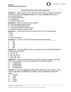 Sample DSC340 Final Exam Questions