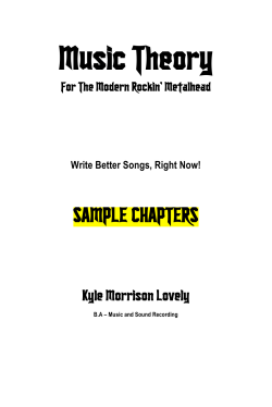 Music Theory SAMPLE CHAPTERS Kyle Morrison Lovely For The Modern Rockin’ Metalhead